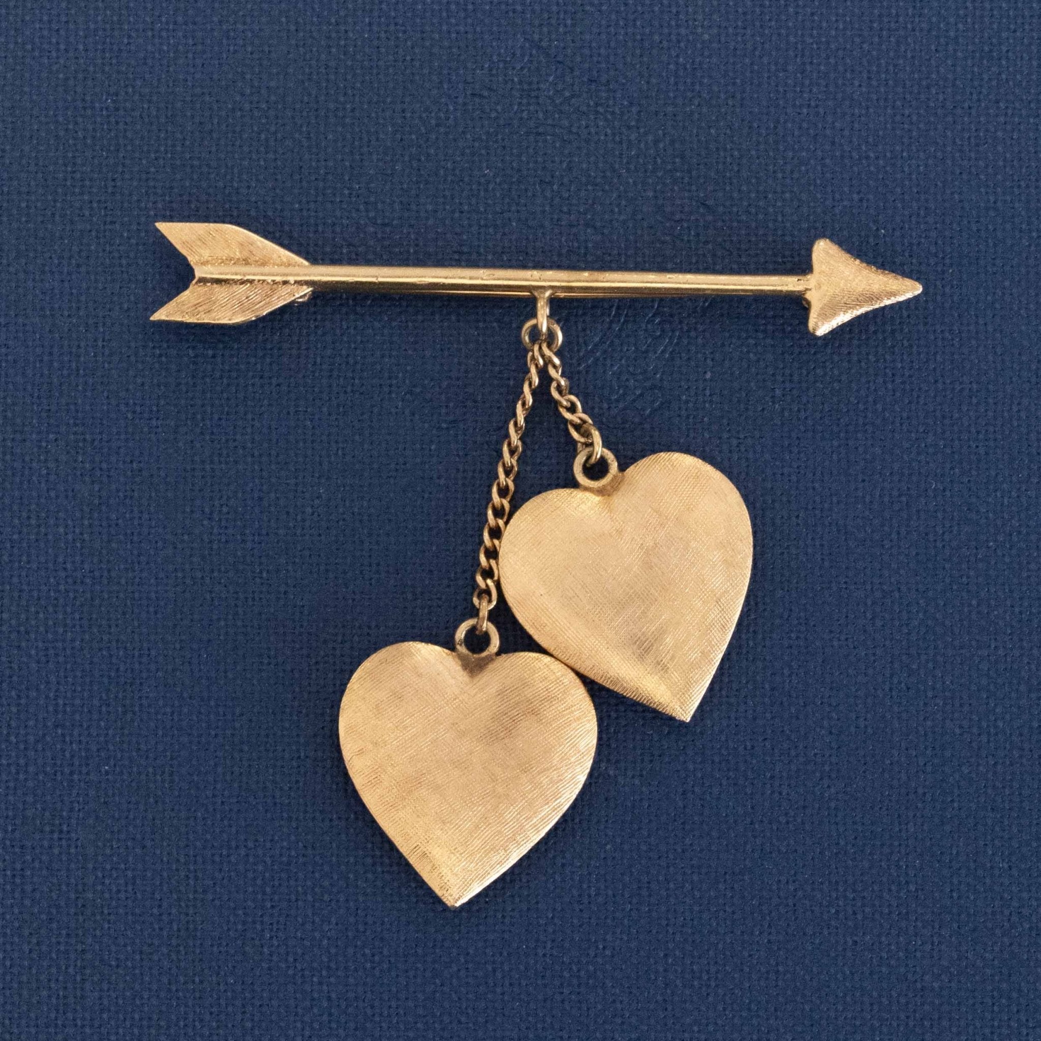 Retro Double Heart & Arrow Pin, by Tiffany & Co.