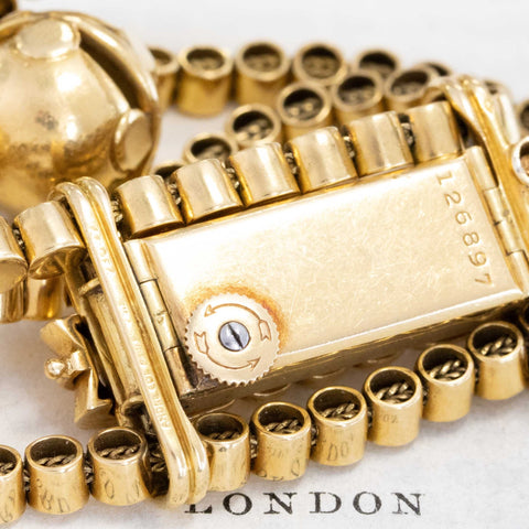Andre Col Retro French Gold Bracelet Watch, by Jaeger-LeCoultre