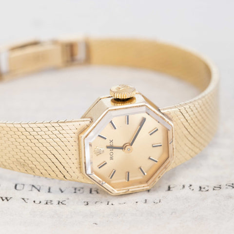 Retro Octagonal Gold Ladies Watch, by Rolex