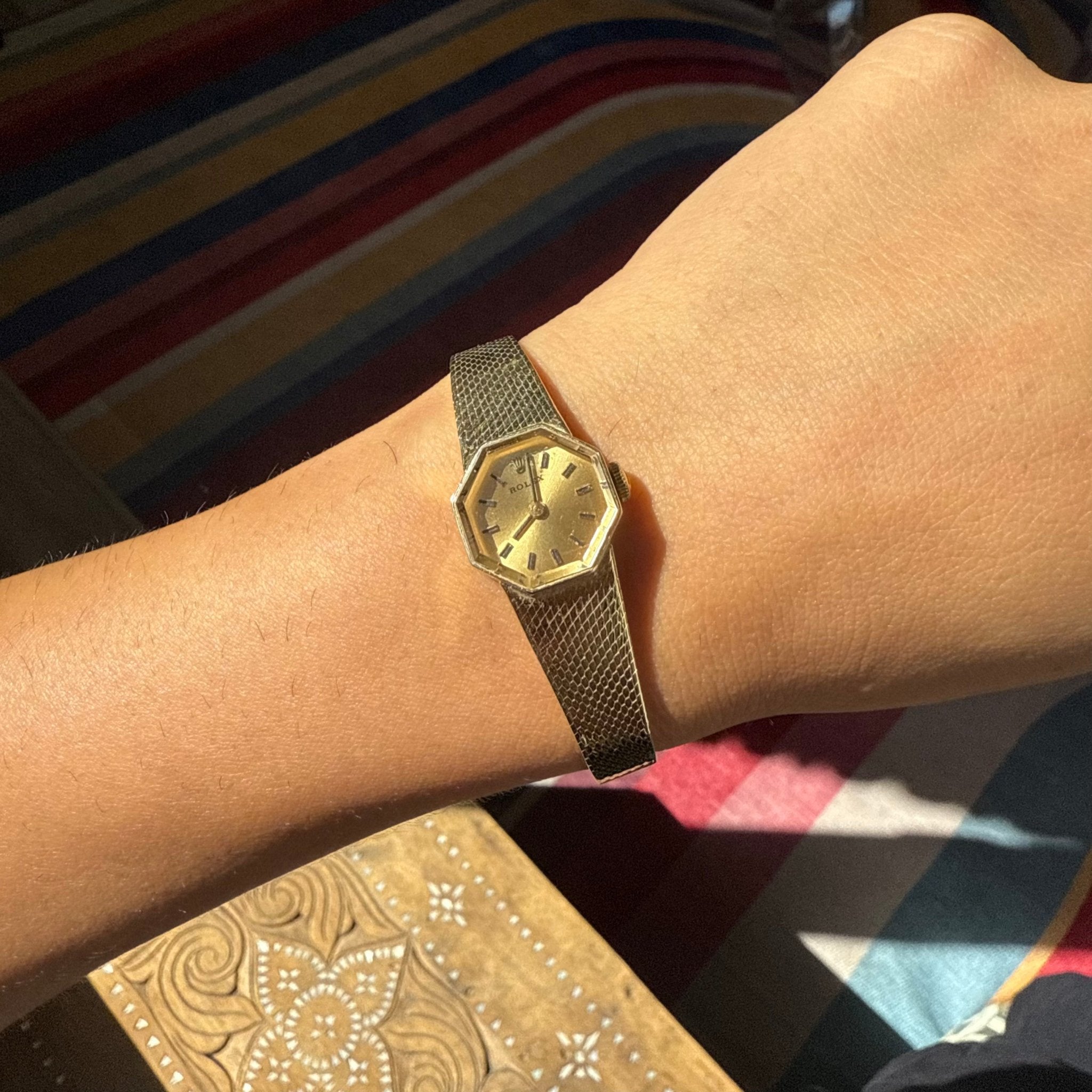 Retro Octagonal Gold Ladies Watch, by Rolex