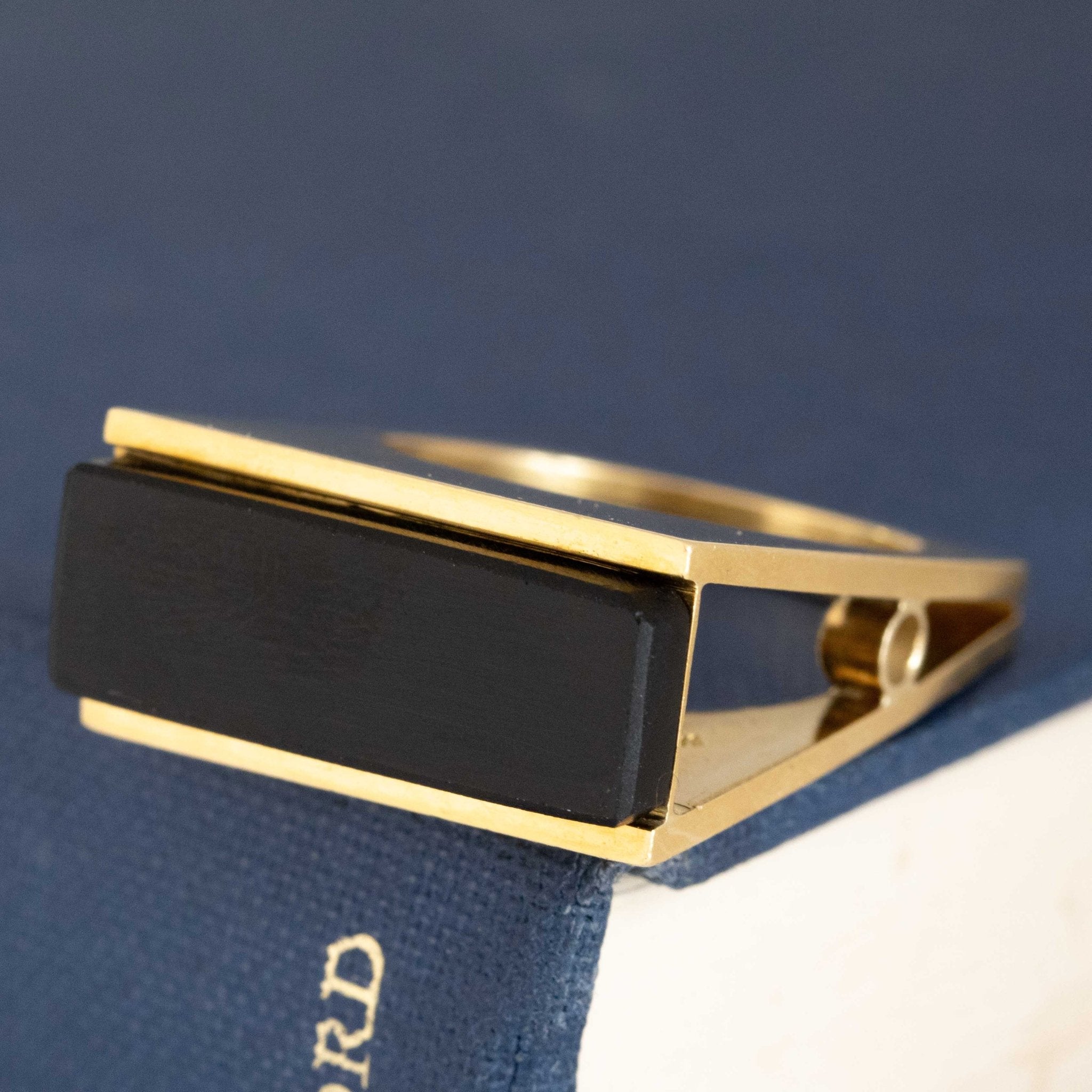 Retro Onyx Ring by Henry Dunay