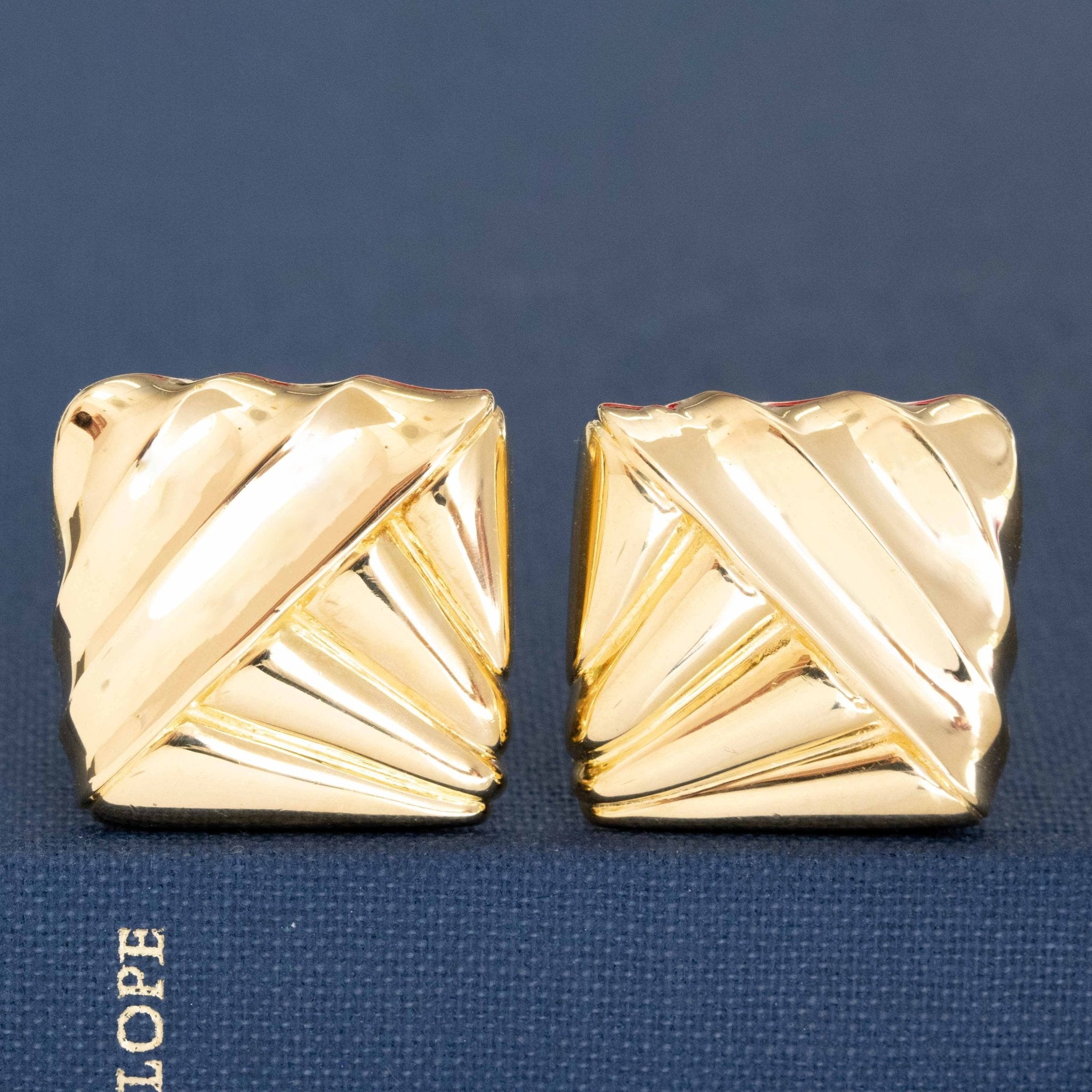 Retro Square Clip On Earrings by Cartier