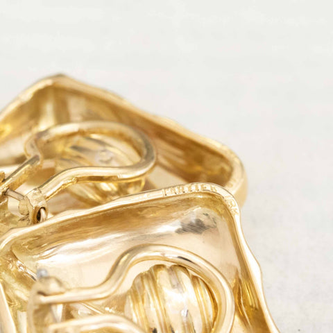 Retro Square Clip On Earrings by Cartier