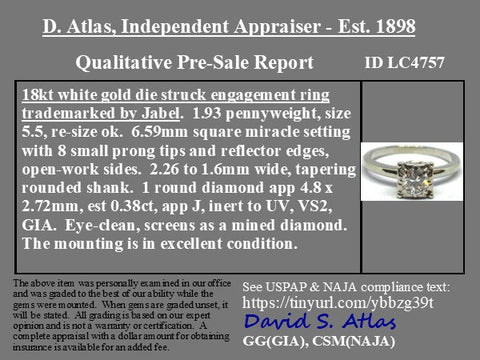 Round Cut Diamond Die Struck Soltiaire by Jabel