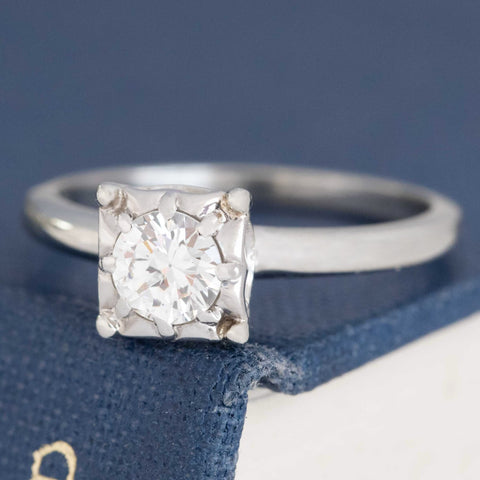Round Cut Diamond Die Struck Soltiaire by Jabel
