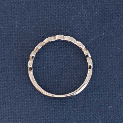 Round Cut Diamond & Emerald Band, by A. Jaffe