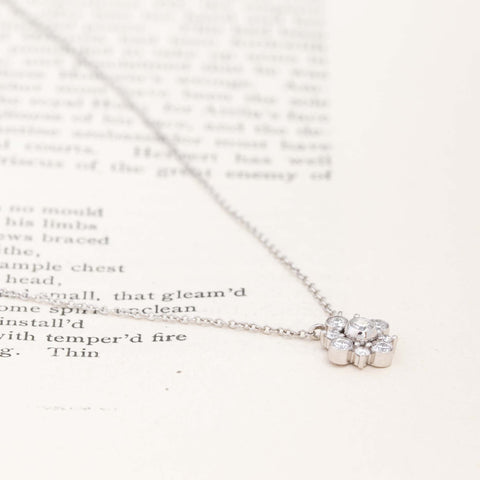 Round Cut Diamond Floral Cluster Pendant by Kwiat