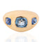 Sapphire Three Stone Flush Set Ring