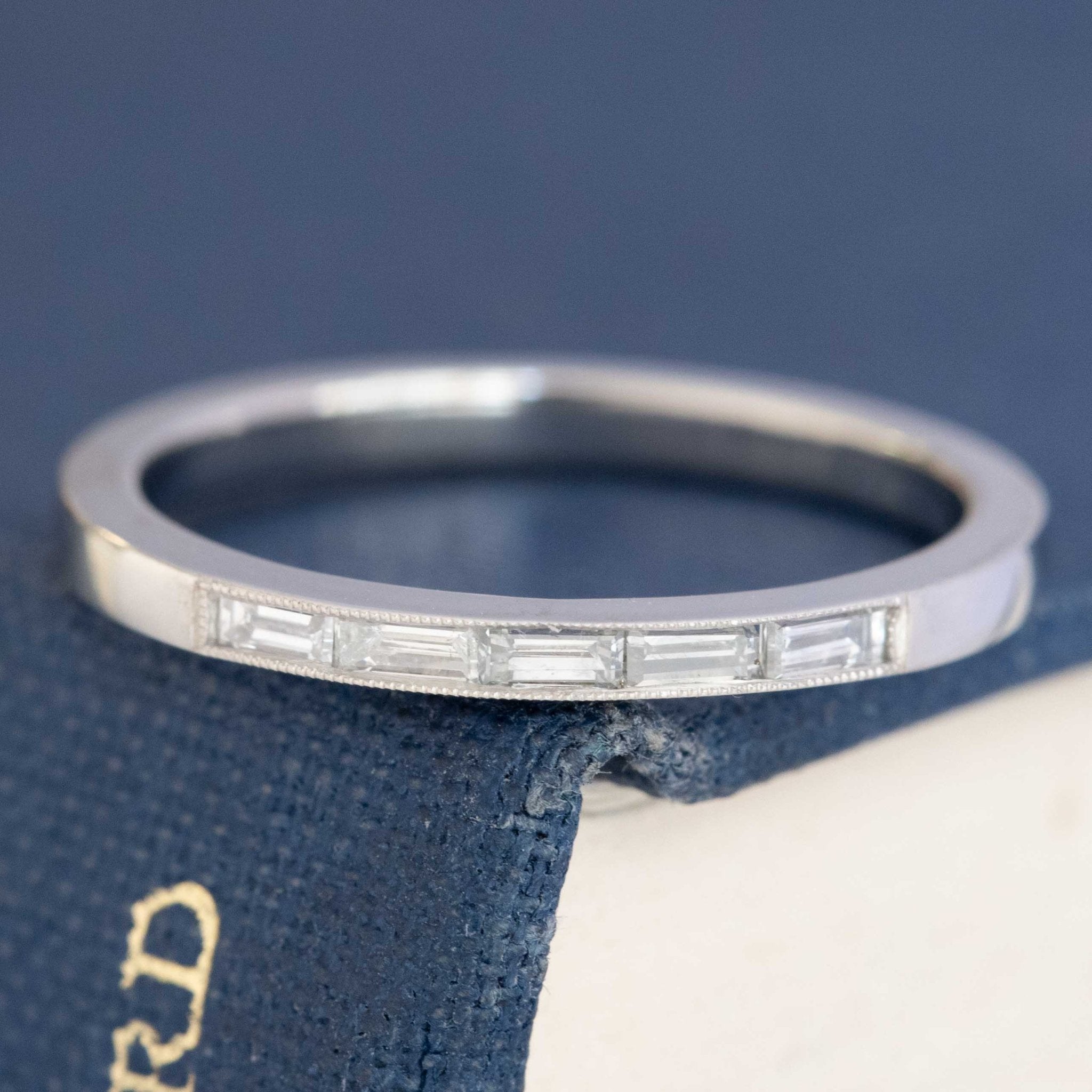 Slim Baguette Cut Diamond Band