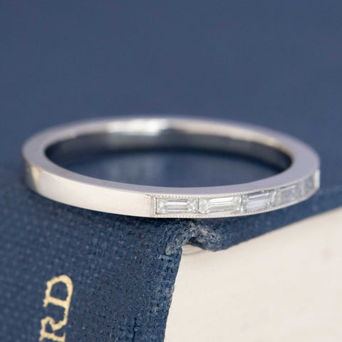 Slim Baguette Cut Diamond Band