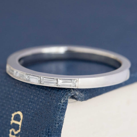 Slim Baguette Cut Diamond Band