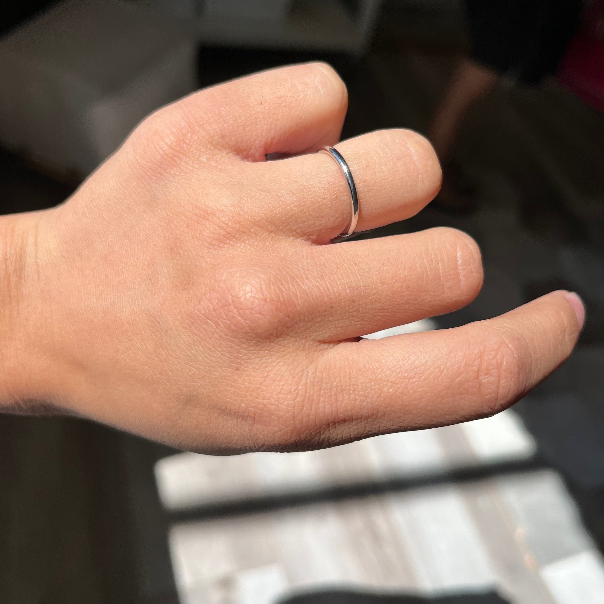 Slim Platinum Wedding Band