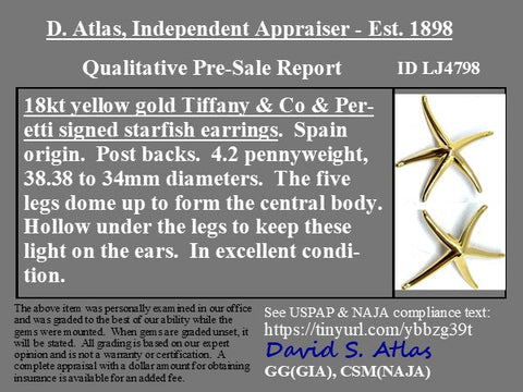 Starfish Earrings, by Elsa Peretti for Tiffany & Co.
