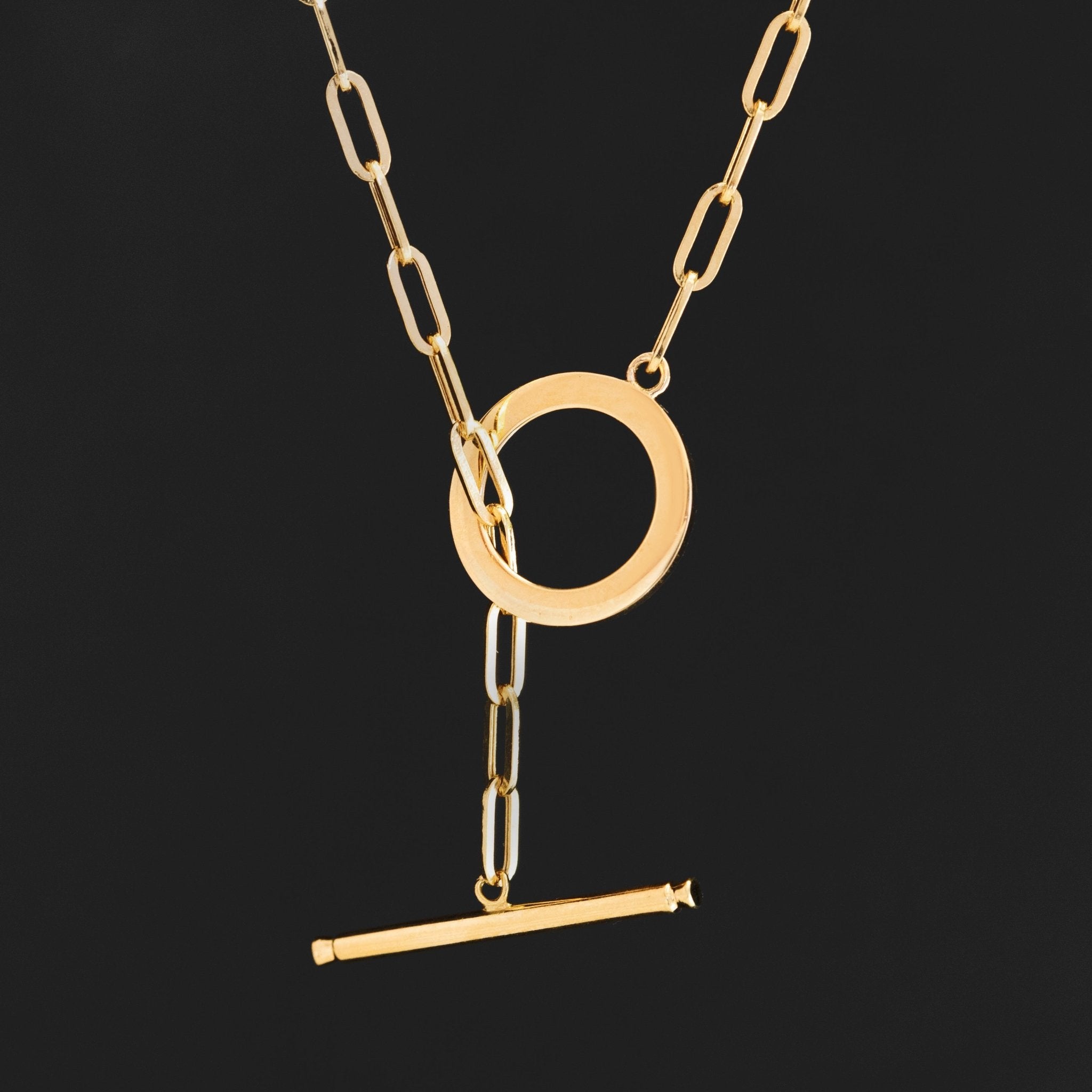 Toggle Paper Clip Chain Necklace