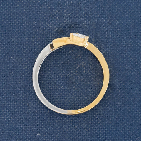Triangle Cut Diamond Wrap Ring