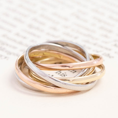 Triple Tone 6 Stack Rolling Ring