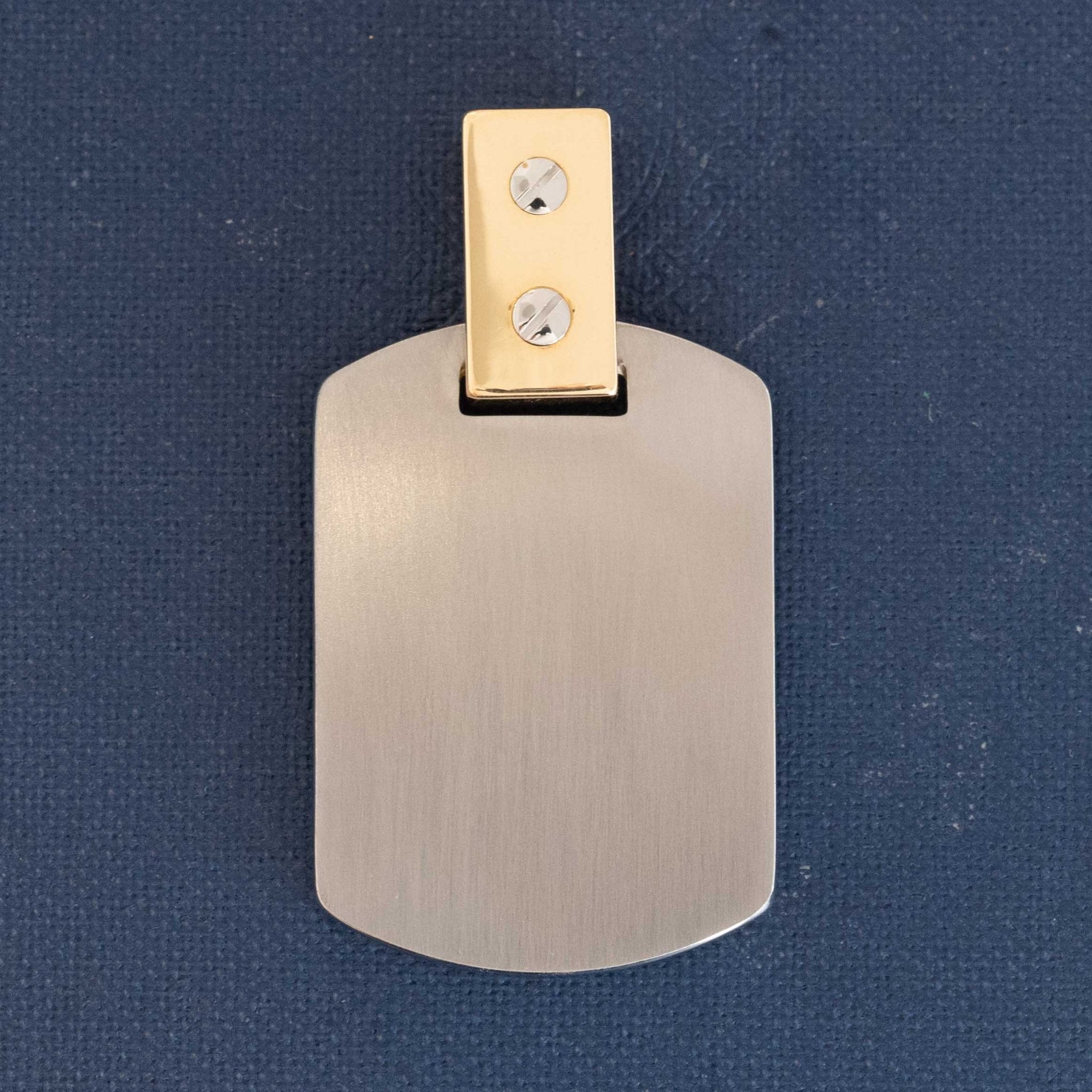 Two-Tone Dog Tag Pendant, by Cartier