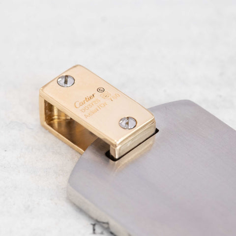 Two-Tone Dog Tag Pendant, by Cartier