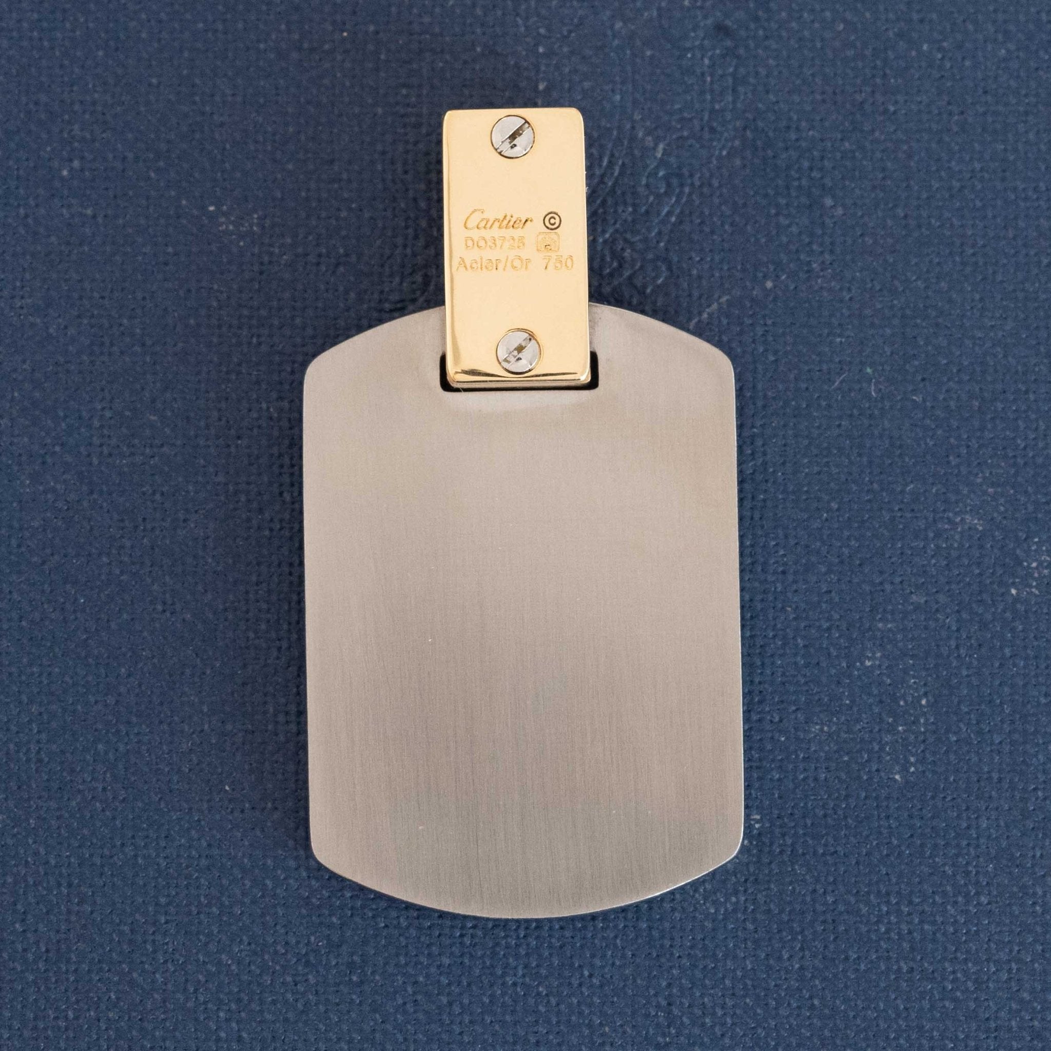 Two-Tone Dog Tag Pendant, by Cartier