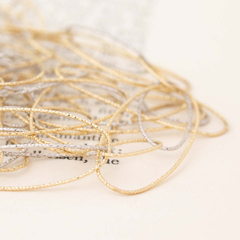 Two-Tone Oval Long Chain Necklace
