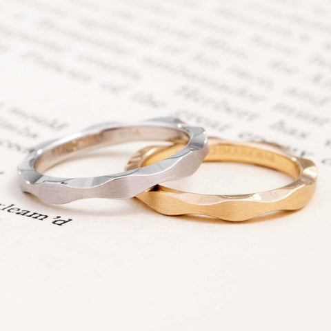 Two Tone Wavy Stacker Bands, by Benchmark