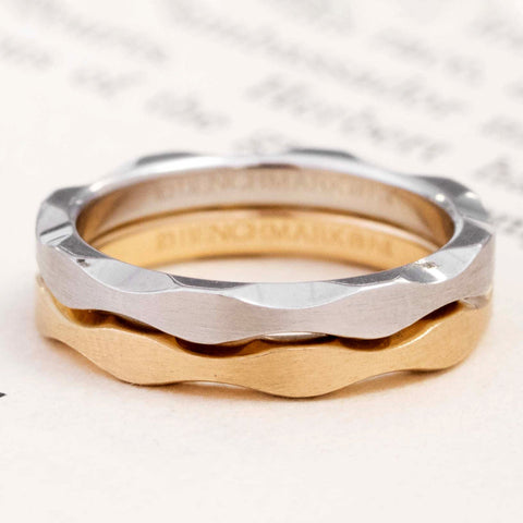 Two Tone Wavy Stacker Bands, by Benchmark