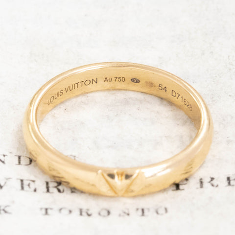 Designer Louis Vuitton 18kt yellow gold band