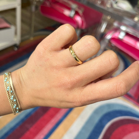 V Gold Wedding Band by Louis Vuitton