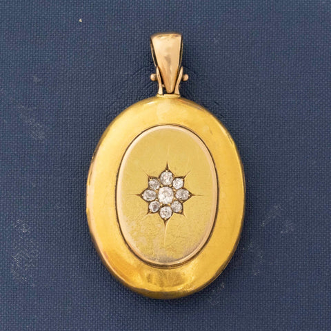 Victorian Old Mine Cut Diamond Locket