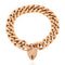 Victorian Curb Link Heart Padlock Bracelet, English