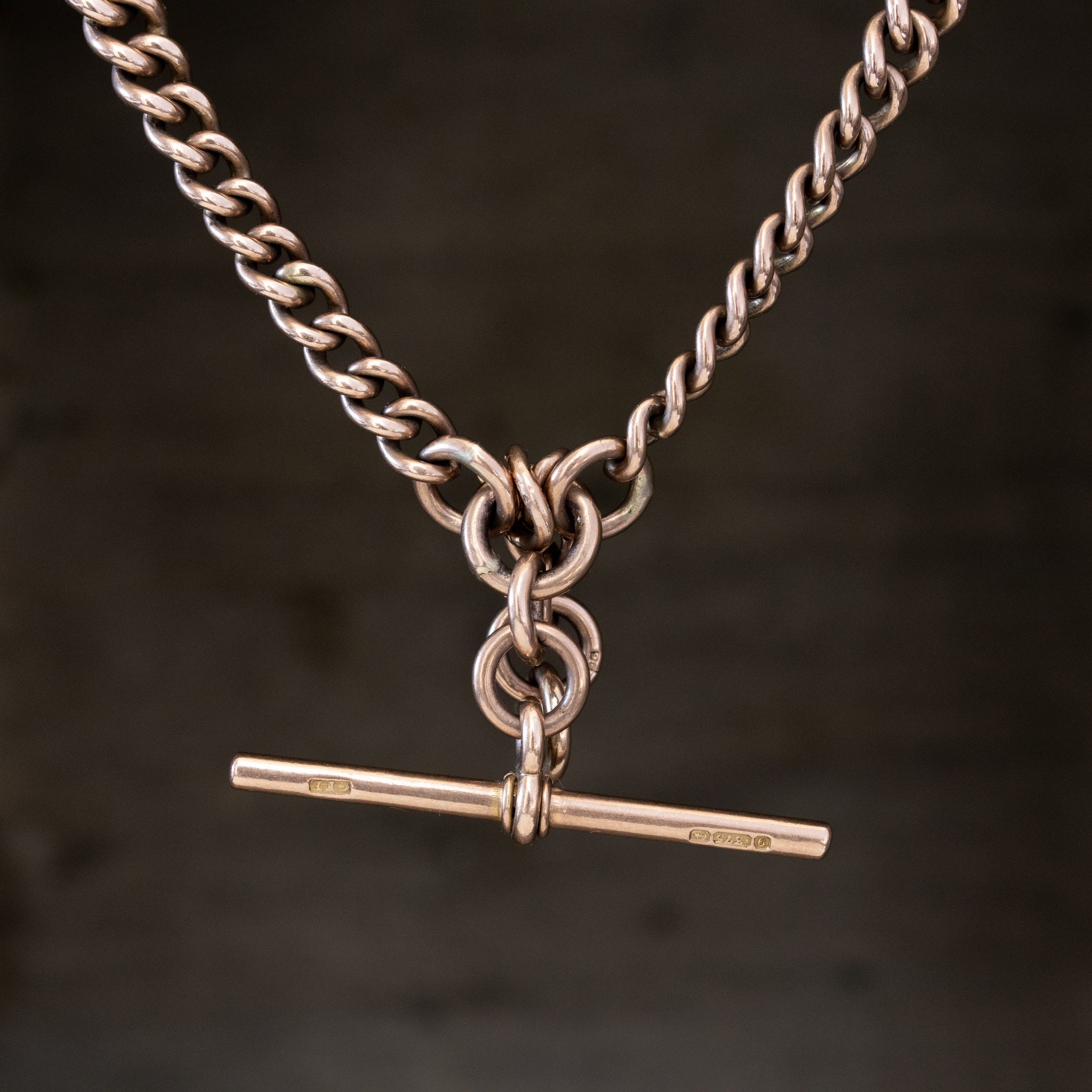 Victorian Curb Link Necklace/Watch Chain, 16.2"