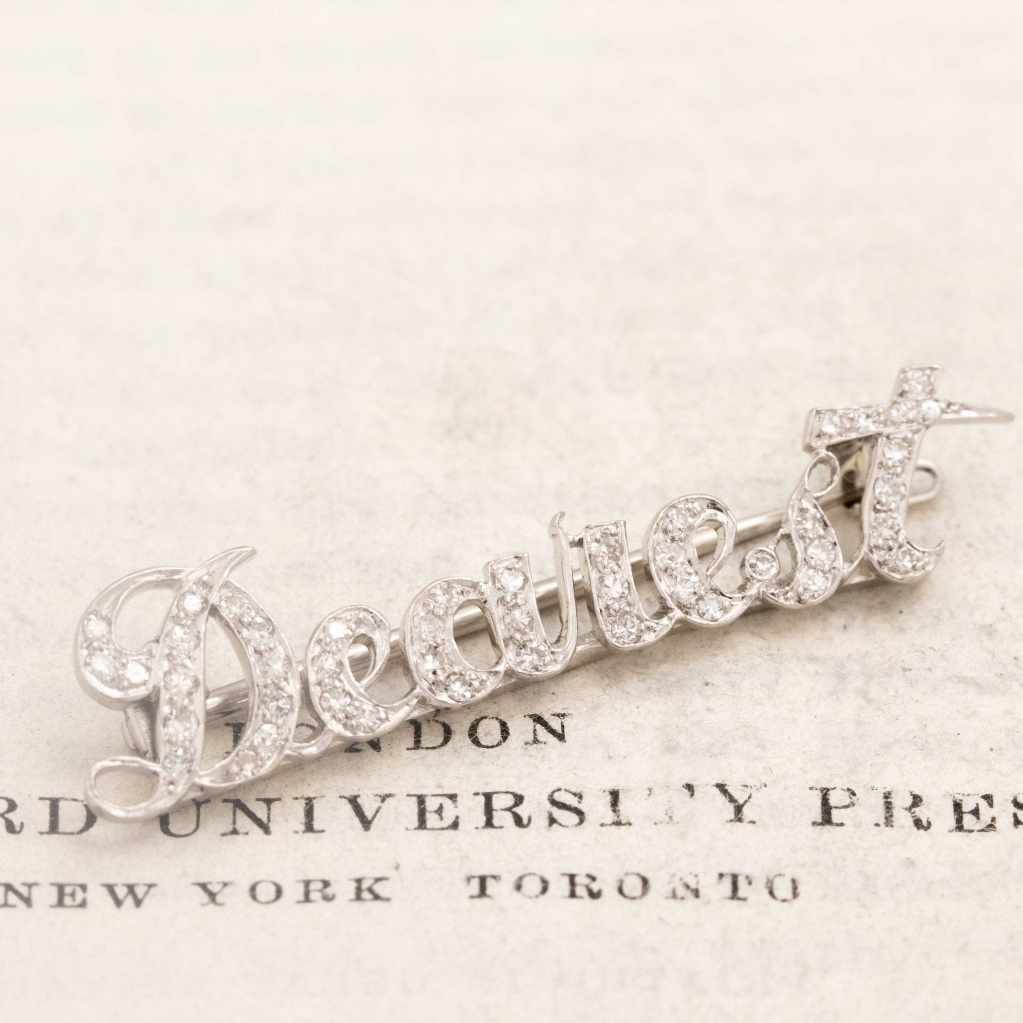 Victorian "Dearest" Diamond Brooch