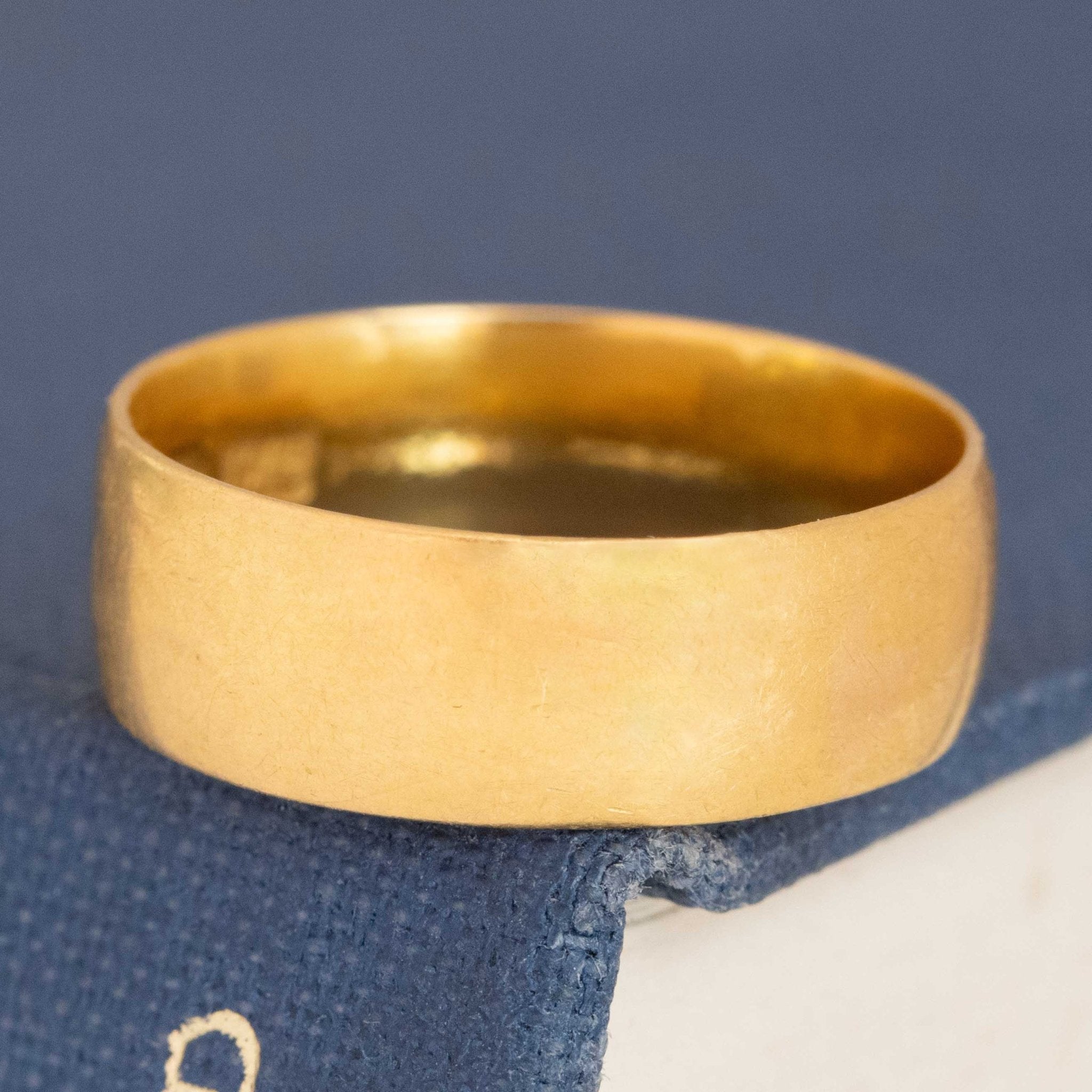 Victorian English 22kt Wide Band, 5.70mm