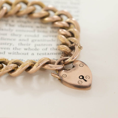 Victorian Engraved Hollow Curb Link Bracelet