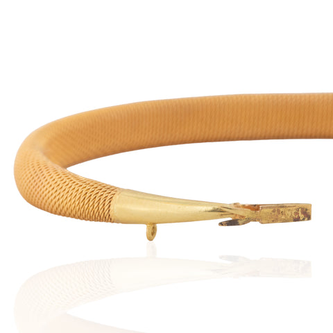 Victorian Revival diamond serpent bangle in 18kt yellow gold, English – alternate view 7