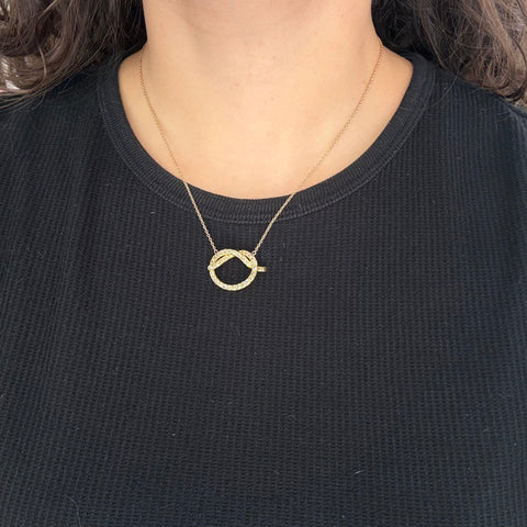 Victorian Rose Cut Diamond Lover's Knot Pendant
