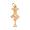 Vintage 14K yellow gold Broadway traffic stop light charm with moving stop and go signs