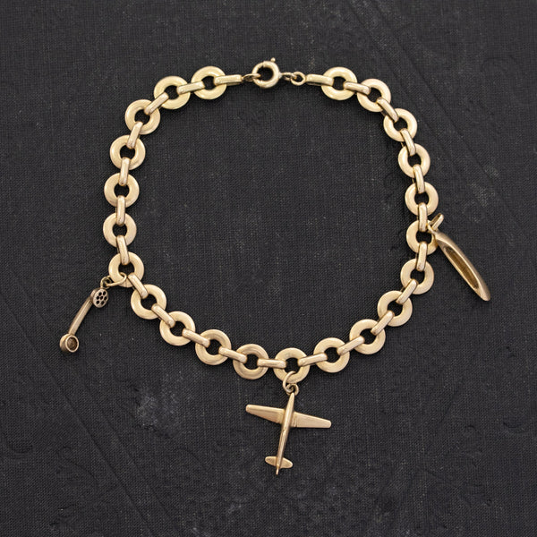 アクセサリー FRENCH VINTAGE charm bracelet vintage-18kt-gold-charm-