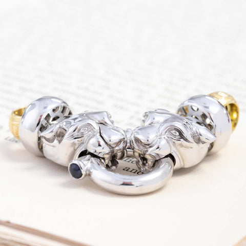 Vintage 2-tone Panther Clasp