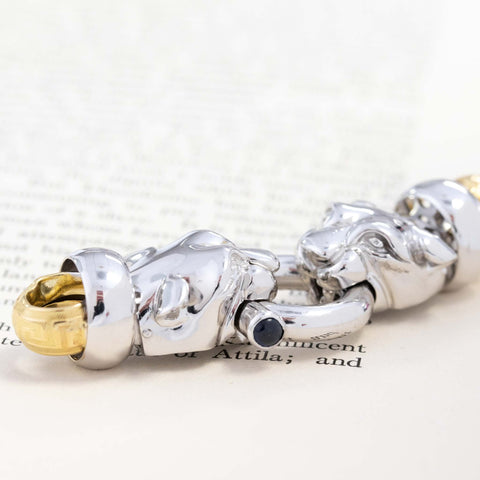Vintage 2-tone Panther Clasp