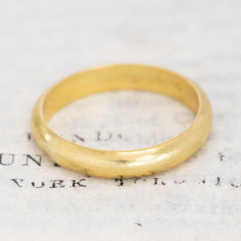 Vintage 22kt Wedding Band, 3.6mm