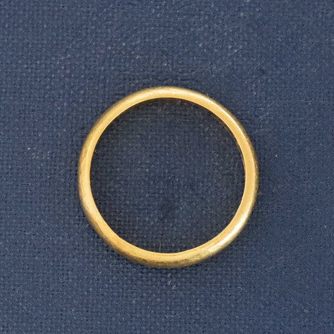 Vintage 22kt Wedding Band, 3.6mm