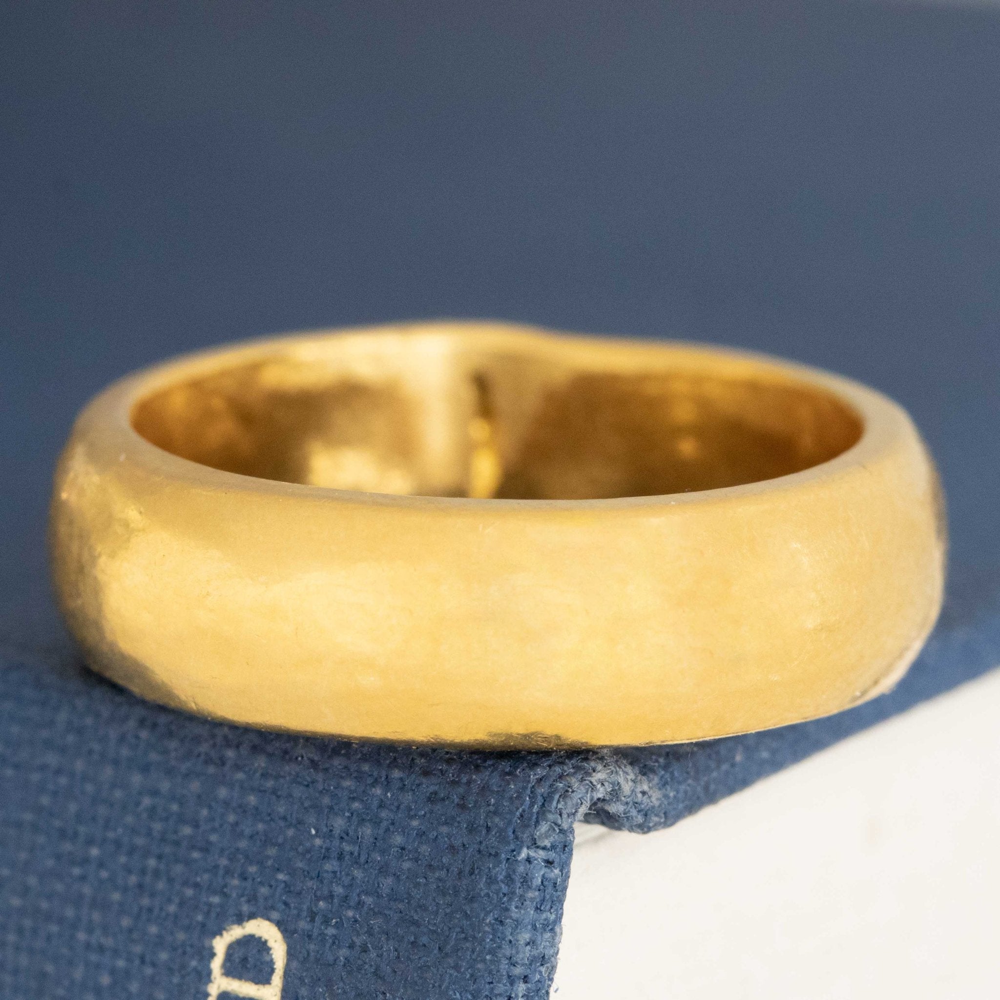 Vintage 24kt Wide Gold Band, 6.33mm