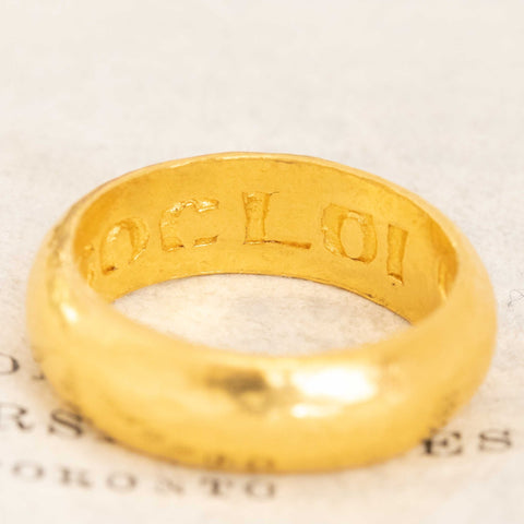 Vintage 24kt Wide Gold Band, 6mm