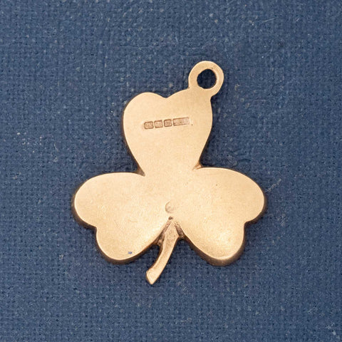 Vintage 3 Leaf Clover Charm, English