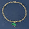 Vintage 3 Leaf Clover Enamel Charm Bracelet