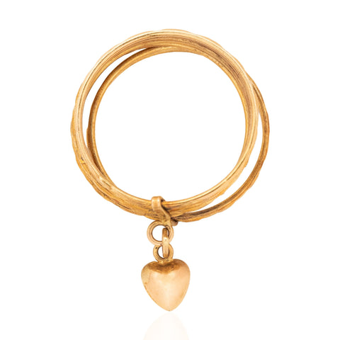 Vintage 7-Row Heart Ring