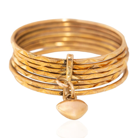 Vintage 7-Row Heart Ring