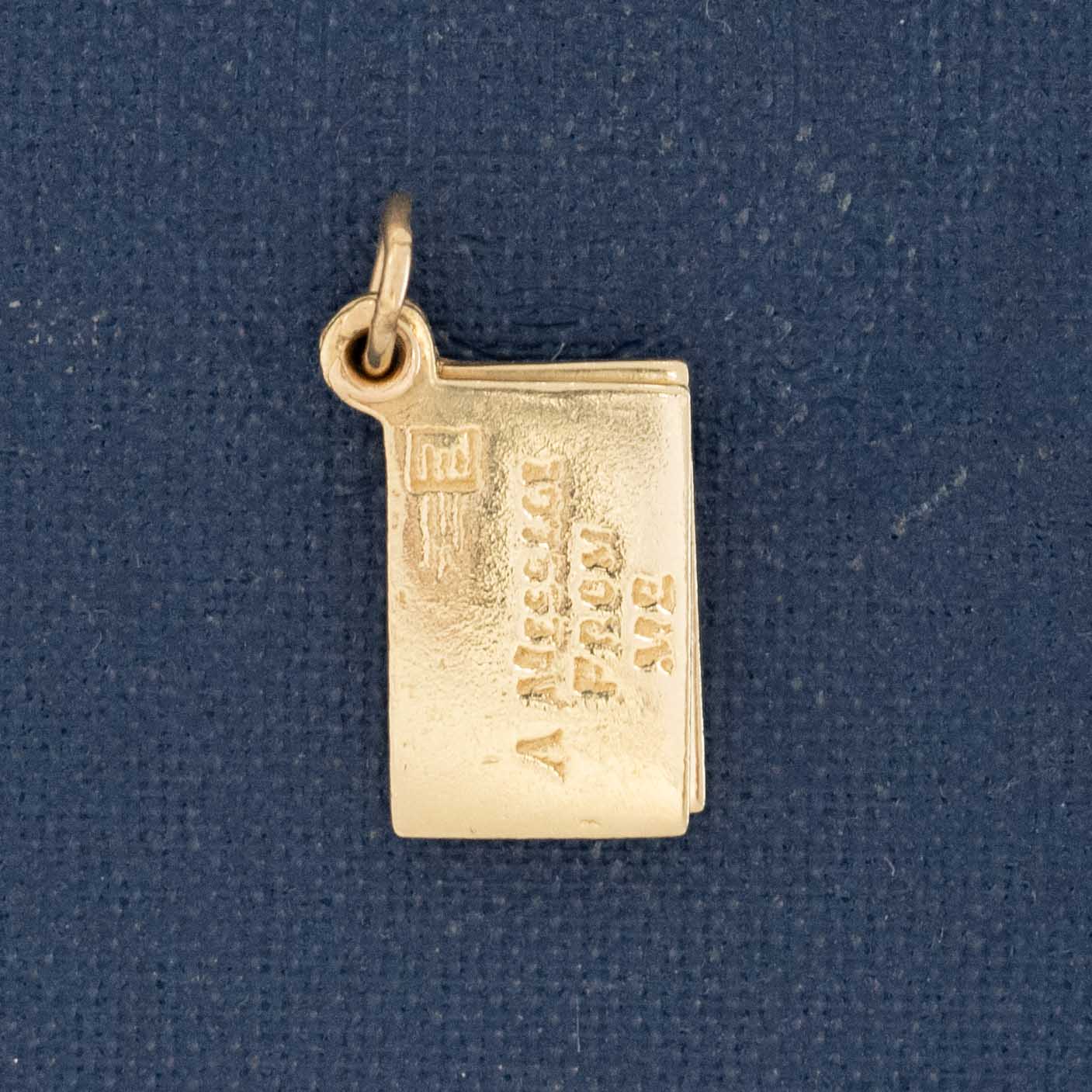 Vintage A Message From Me Letter Charm
