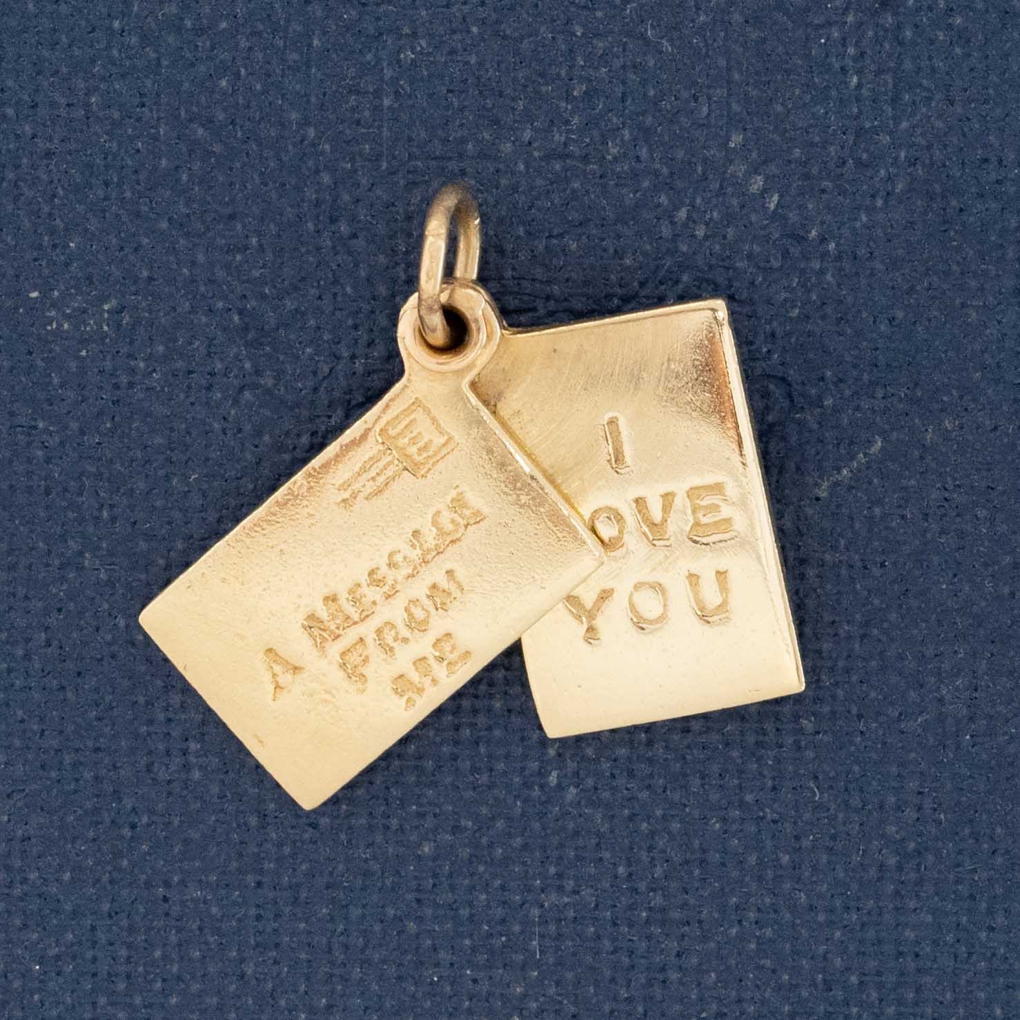 Vintage A Message From Me Letter Charm